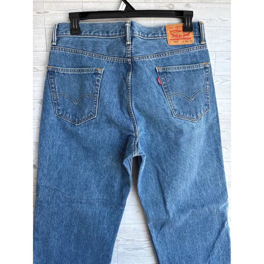 Levis 550 Jeans Relaxed Fit Denim Y2k Vintage 36 x 32 - Picture 3 of 10